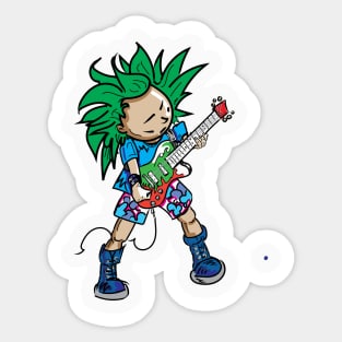 tiny guitar guy Sticker